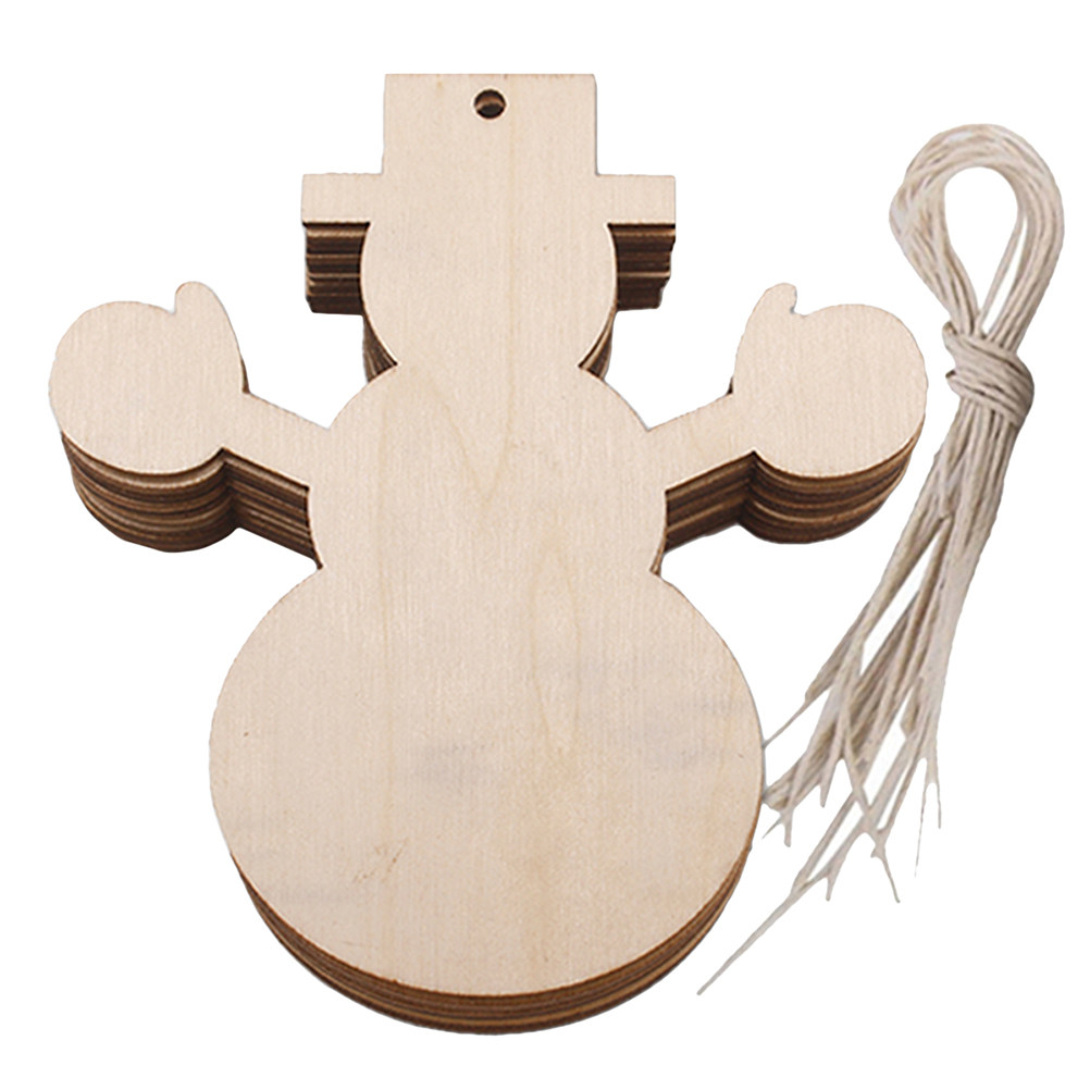 Art And Craft Xmas Tree - 20Pcs Rustic Wooden Xmas Tree Hanging