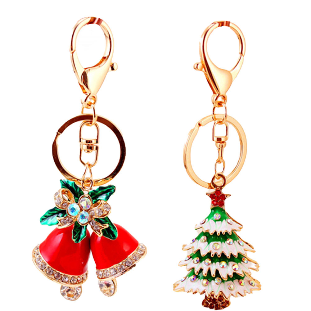 Art And Craft Xmas Tree - 2Pcs Christmas Tree Keychain Pendant Delicate
