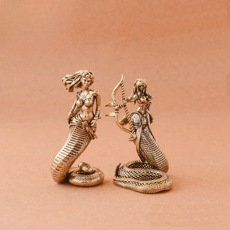 Tv Art And Craft - 1pcs Brass Medusa Ornaments Ancient Greek
