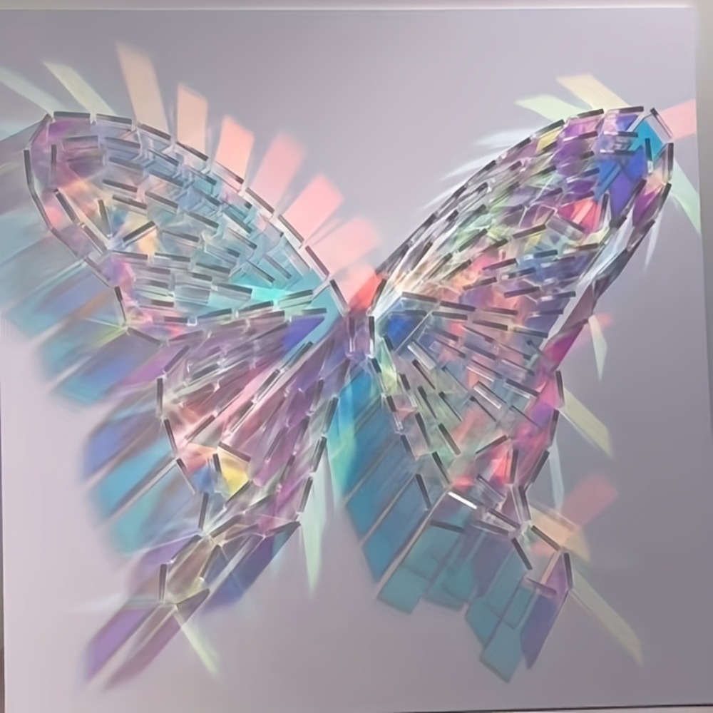 Art Craft Activity - Iridescent Acrylic Mirror Tiles 30x30mm Rainbow