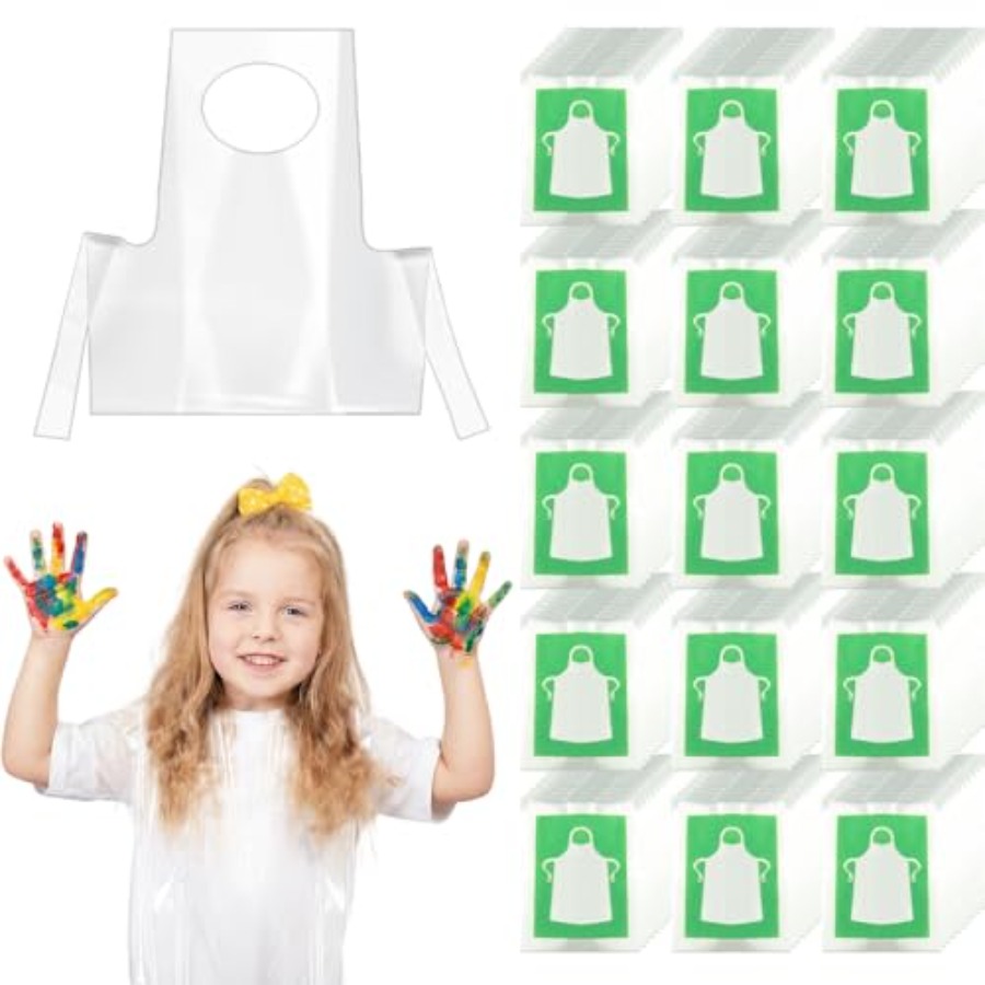 Art Craft Toddler - HKACSTHI Disposable Aprons for Smock Plastic