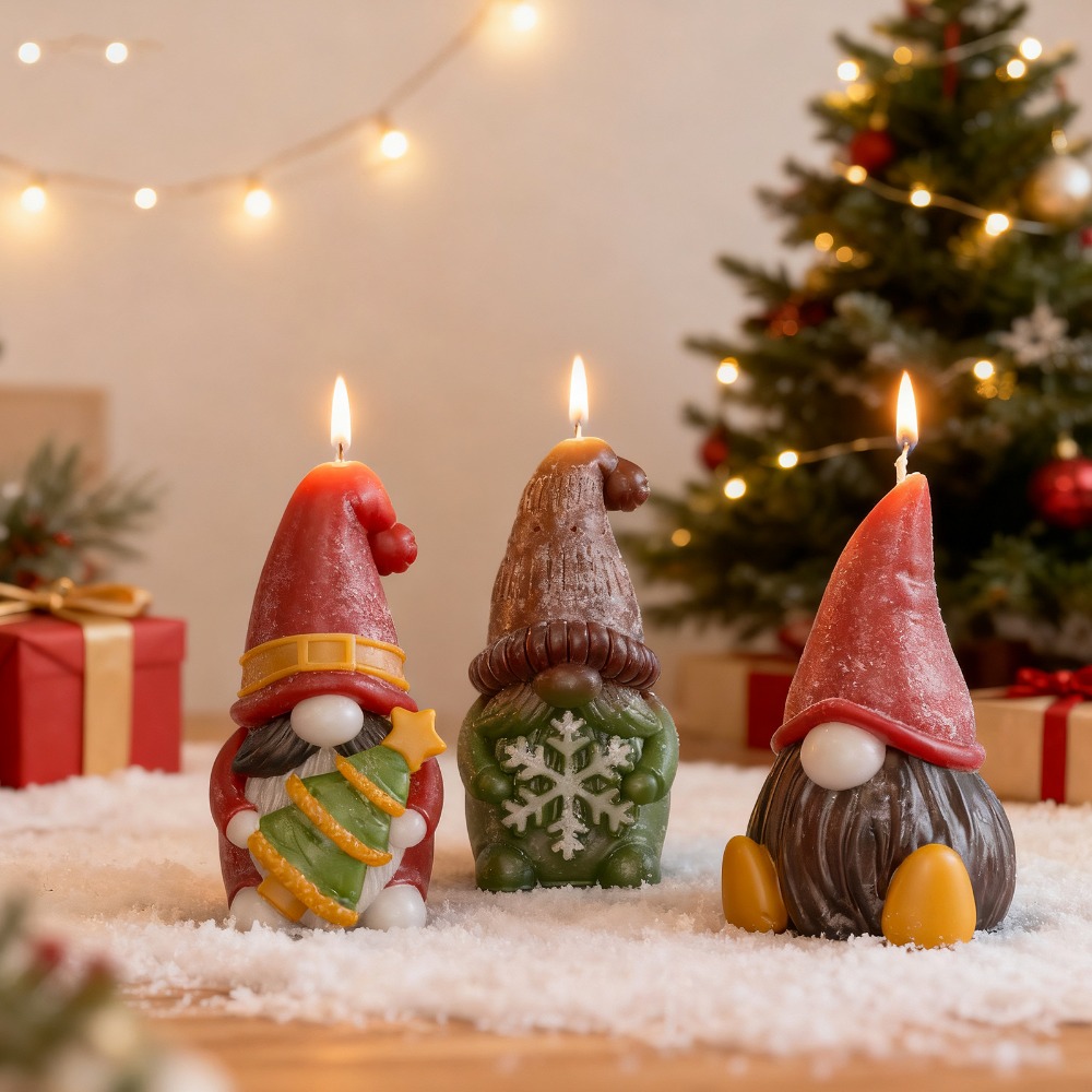 Art And Craft Xmas Tree - Christmas Dwarfs Silicone Candle Molds DIY