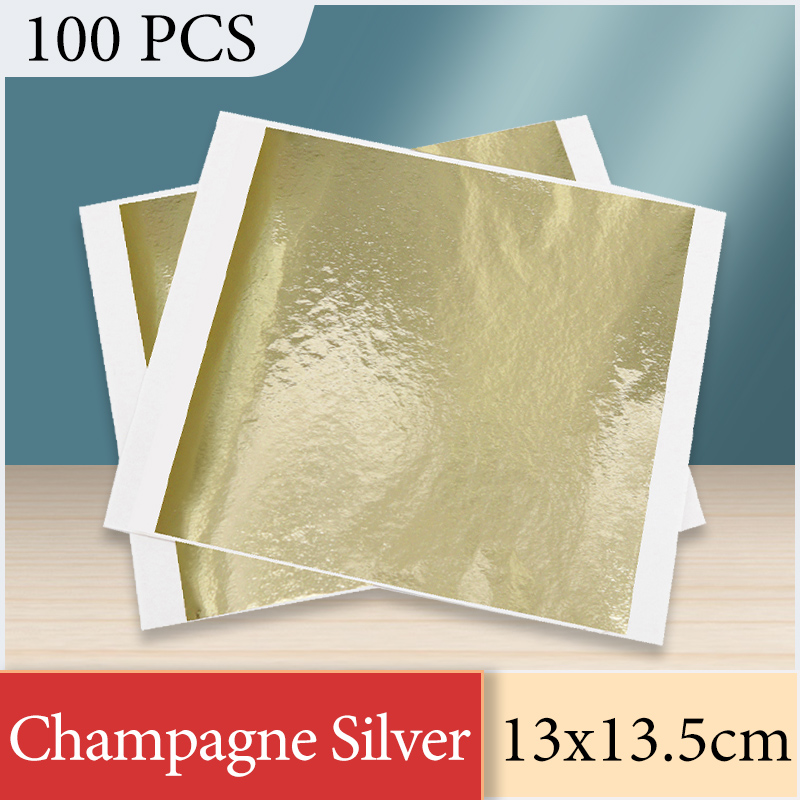 Art Craft Furniture - 13x13.5cm Champagne Silver Foil Paper Gold