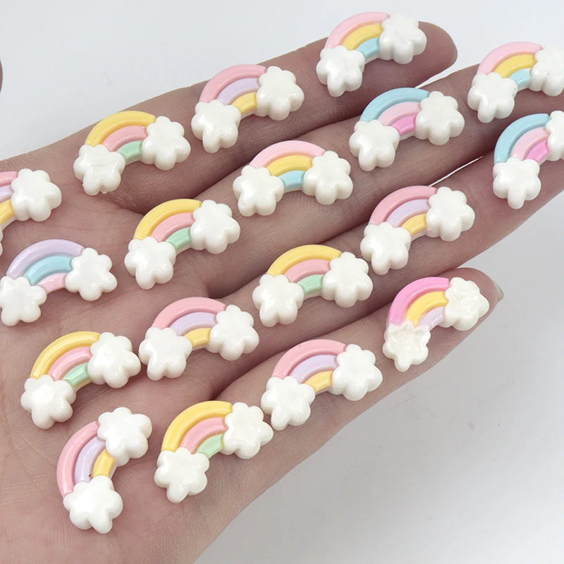 Art Craft Toddler - 30Pcs/300pcs Mini Resin Rainbow Flat Scrapbooking