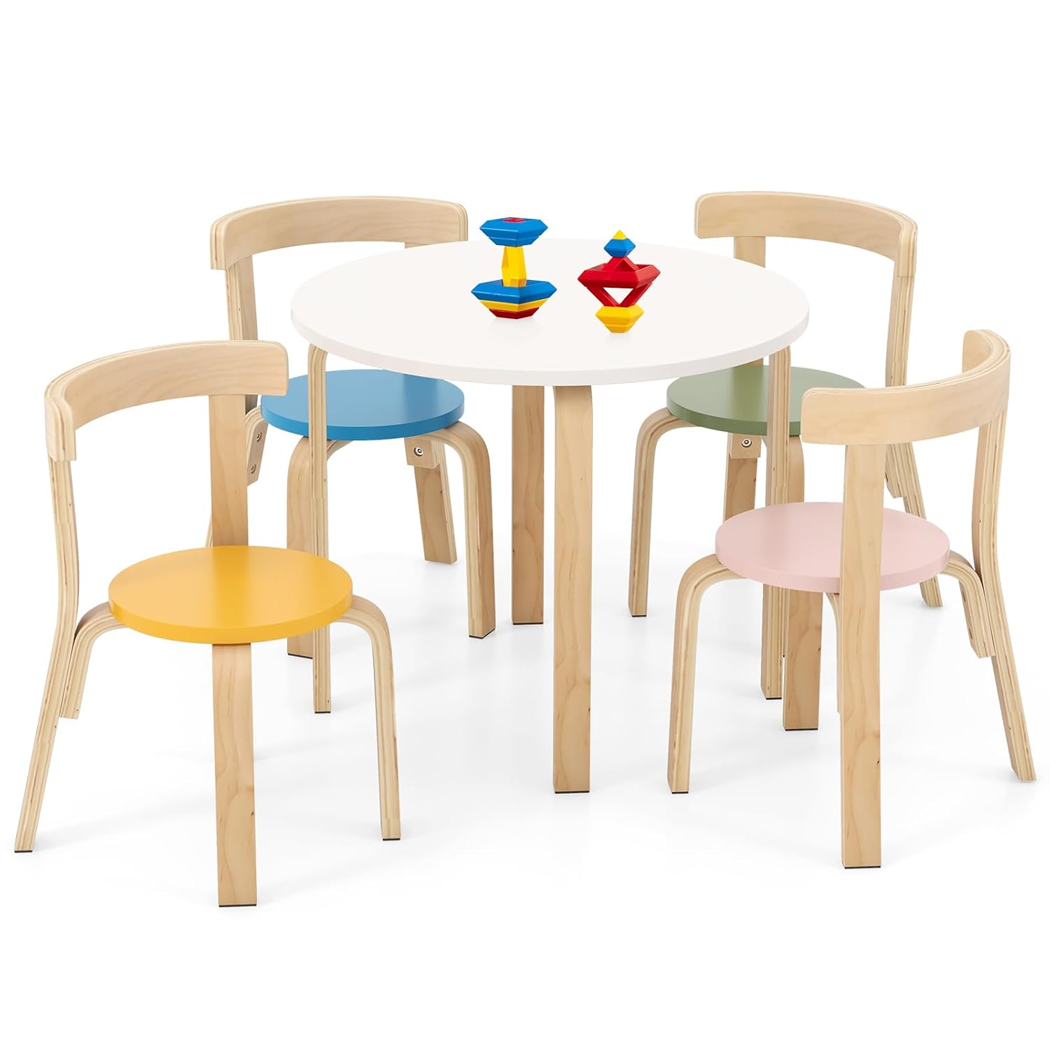 Art Craft Toddlers - Kids Table & 4 Chairs Set,