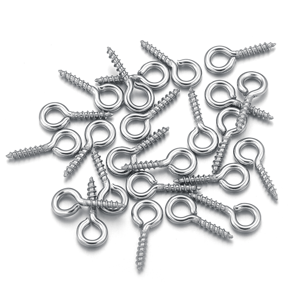 Art Craft Accessories - 100pcs/lot Stainless Steel Mini Screw Eye