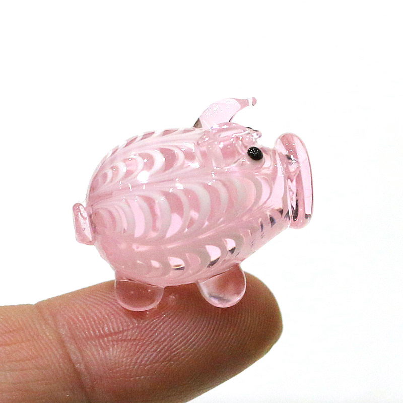 Craft And Art Difference - Murano Glass Pig Mini Figurine Different