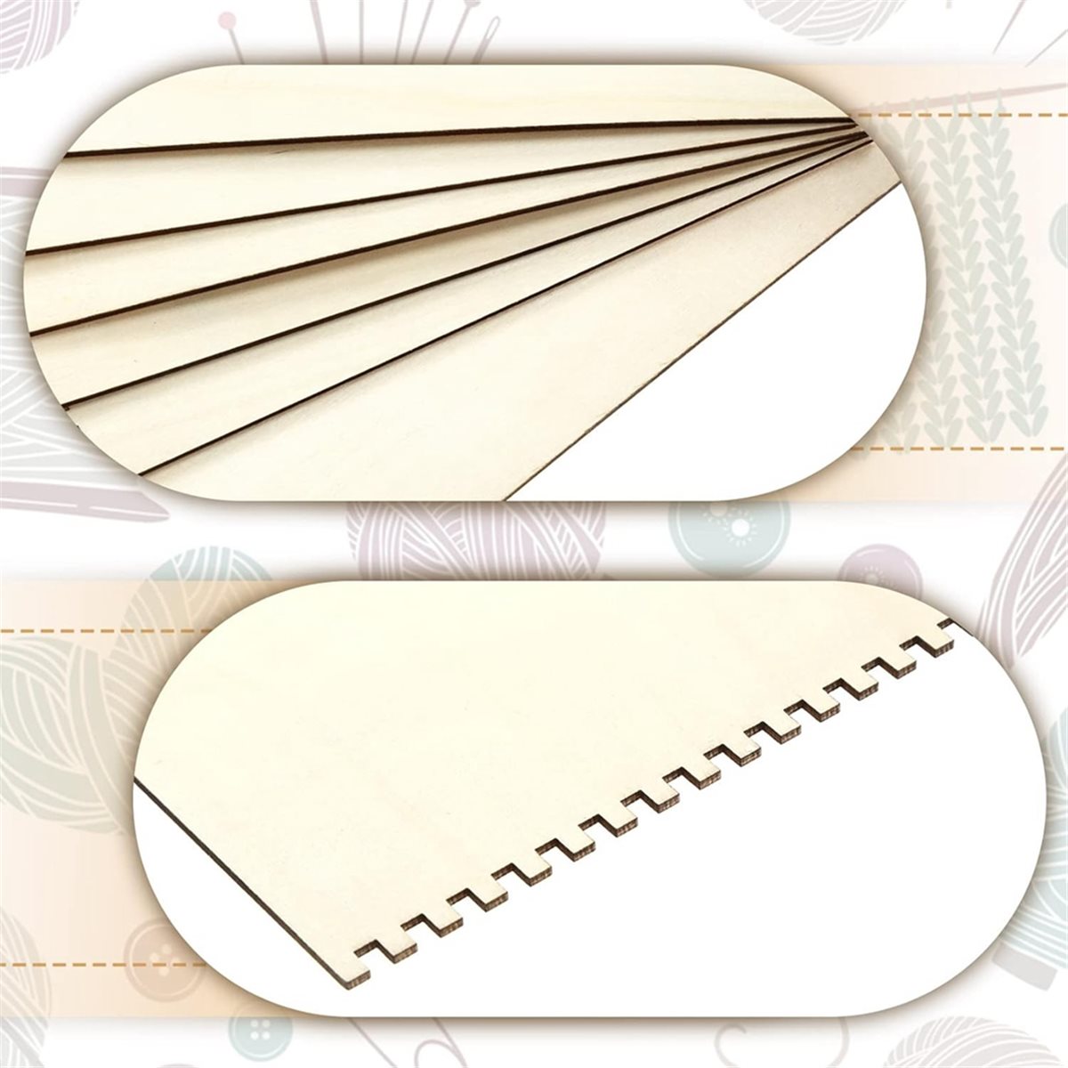 18 Pcs Beginners Wooden Notche - Art Craft Activity ulasan dan harga
