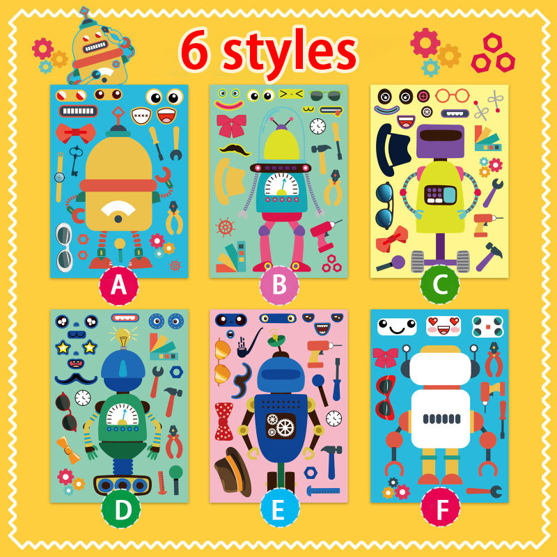Assemble Robot Stickers For Ki - Art Craft Toddler ulasan dan harga