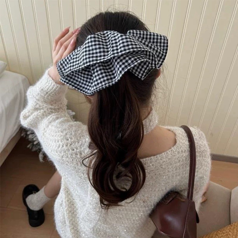 Extra Large Plaid Hair Ties El - Art And Craft Hair ulasan dan harga