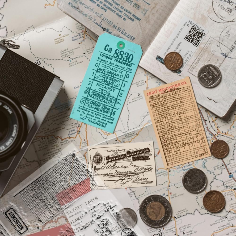 Retro Ticket Clear Stamps for  - Art Craft Activity ulasan dan harga