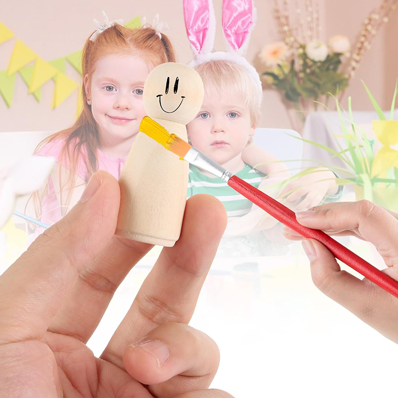 2/5/10Pcs Wooden Peg Doll Unfi - Craft And Art Difference ulasan dan harga