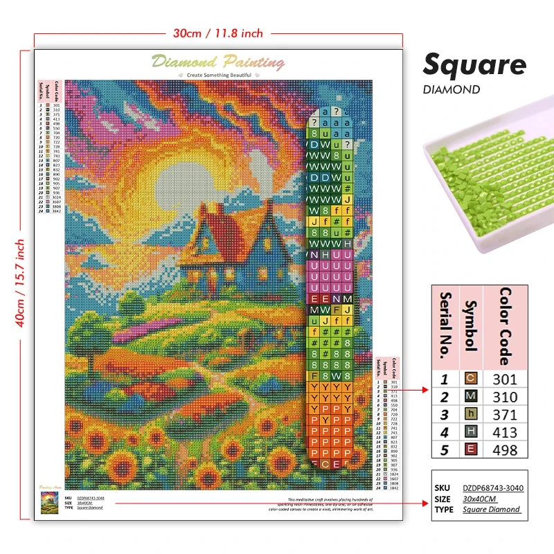 5D DIY Diamond Painting Kit No - Art And Craft Jungle ulasan dan harga