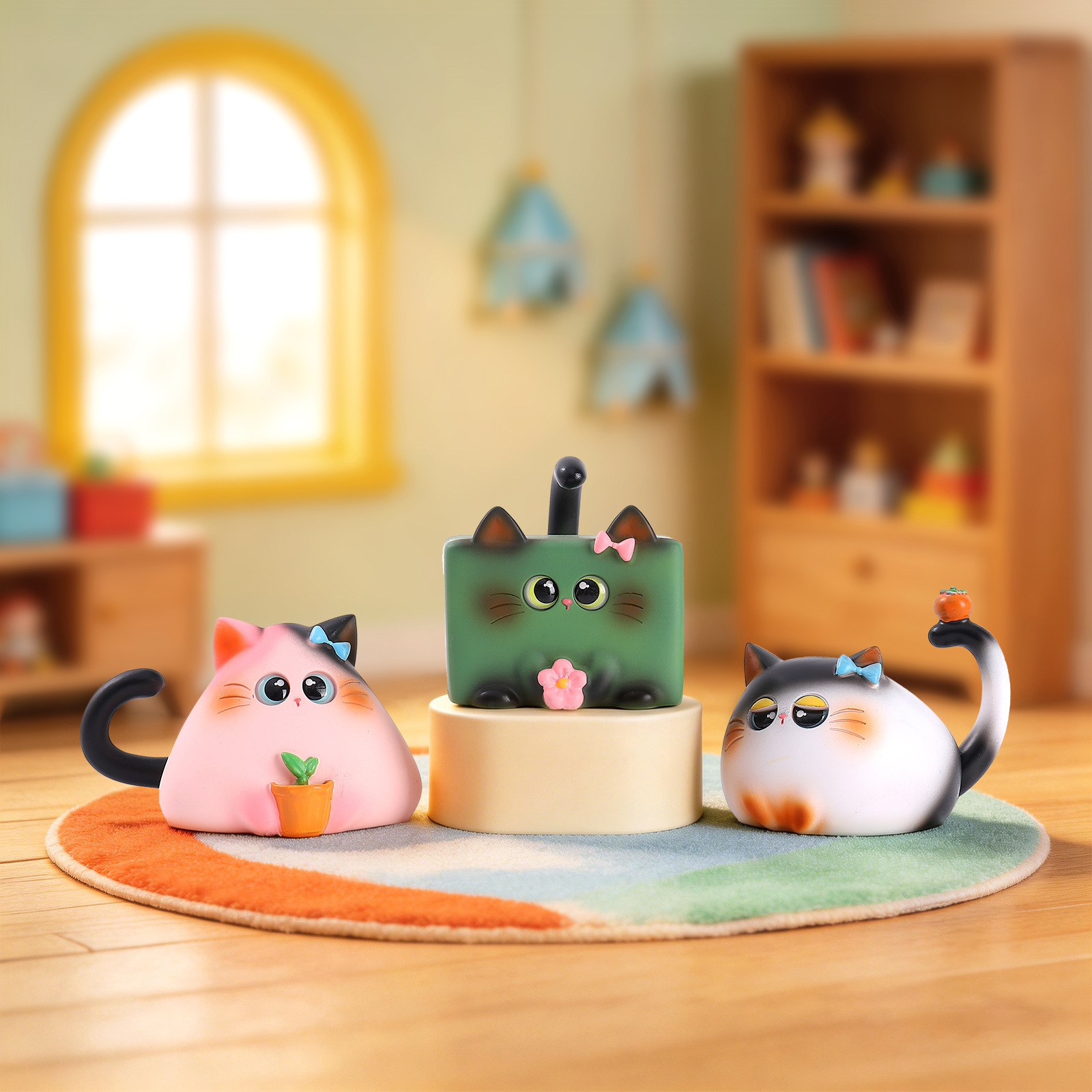 Blind Box Cat Figurine Resin C - Art Craft Furniture ulasan dan harga