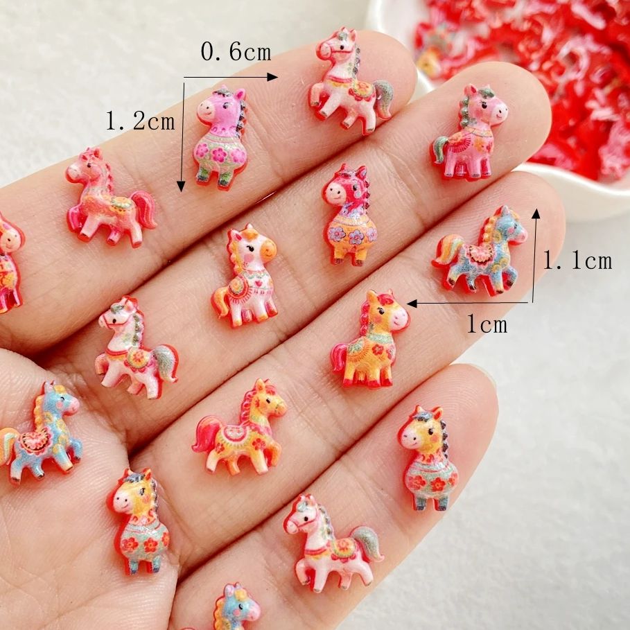 50pcs Resin Cute Mini Red Anim - Art Craft Easter ulasan dan harga