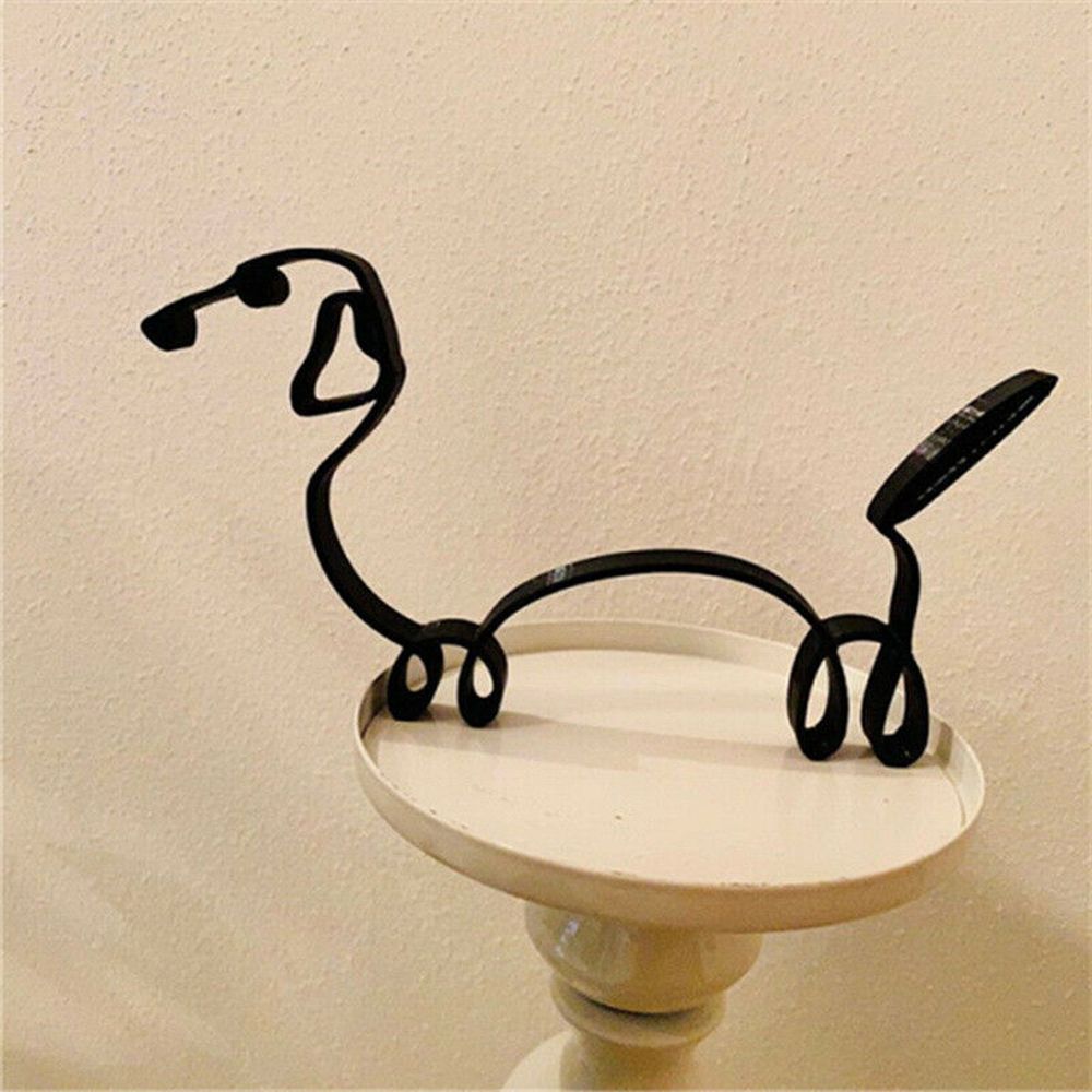 Wrought Iron Dog Statue Abstra - Art Craft Furniture ulasan dan harga