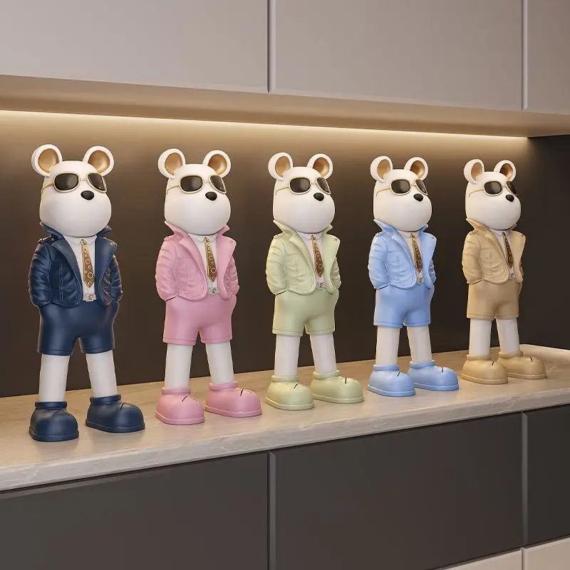Creative Sunnies Bear Statue,T - Art Craft Furniture ulasan dan harga