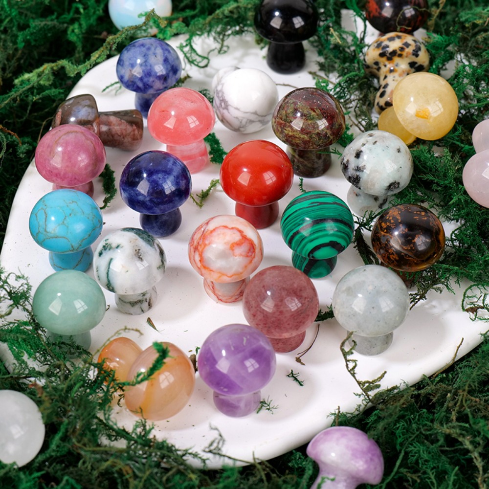 Natural Crystal Mushroom Gemst - Art And Craft Jungle ulasan dan harga