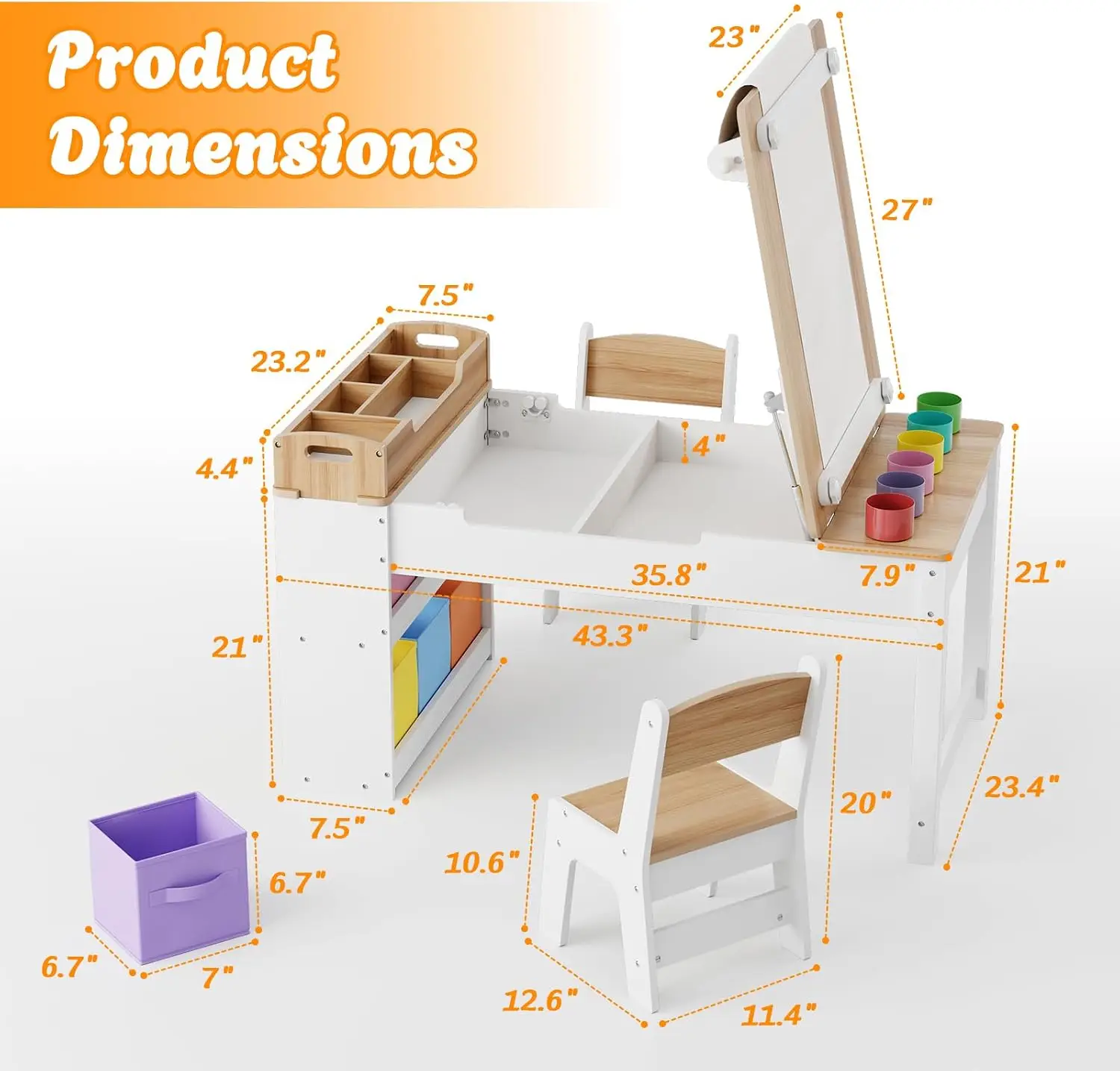 Kids Art Table and Chair Set w - Art Craft Toddler ulasan dan harga
