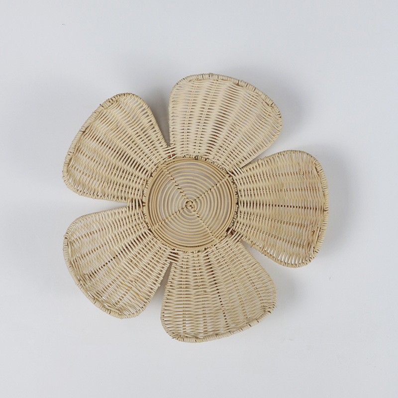 Nordic Woven Rattan Flower Wal - Art Craft Furniture ulasan dan harga