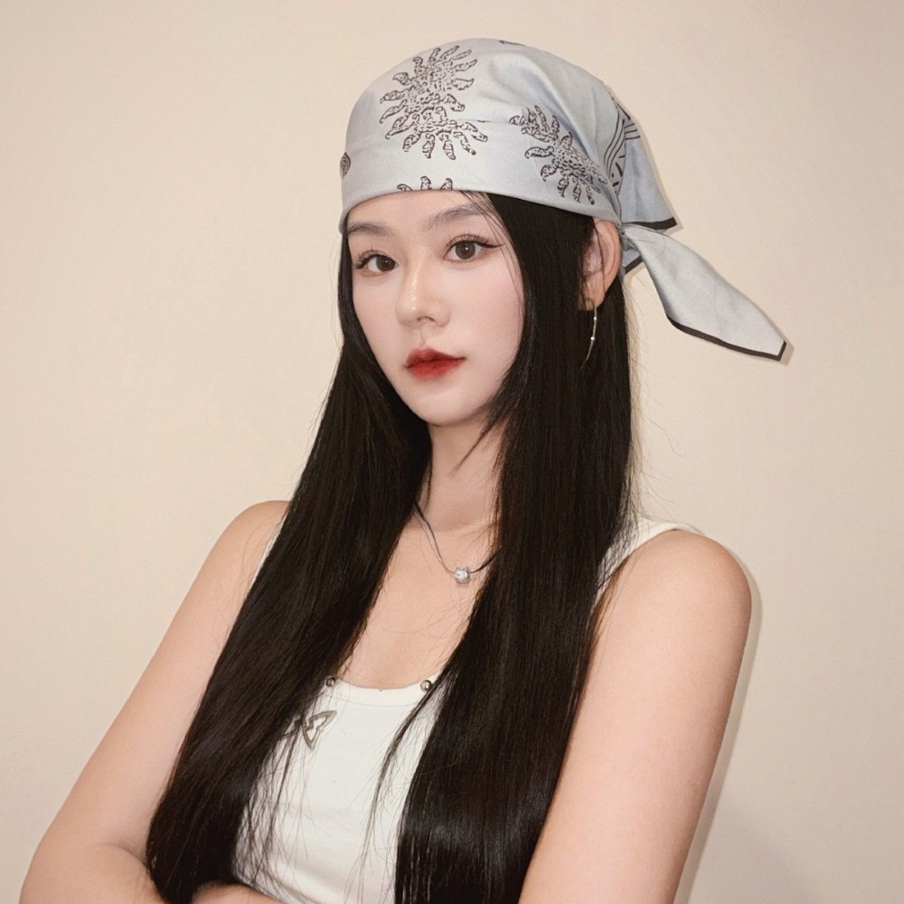 Retro Flower Square Headscarf  - Art And Craft Hair ulasan dan harga
