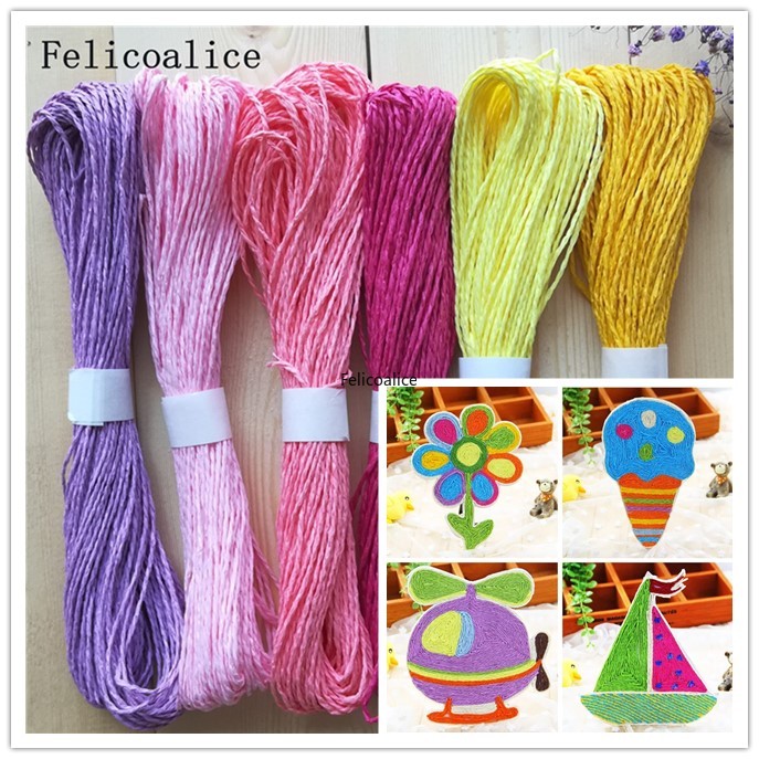 1pcs/lot 30M Rafi Grass Rope D - Art Craft Toddler ulasan dan harga