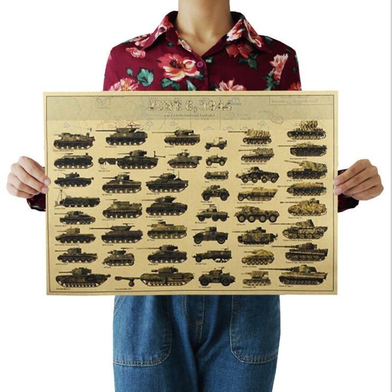 51x35cm Vintage World War II T - Art Craft Furniture ulasan dan harga