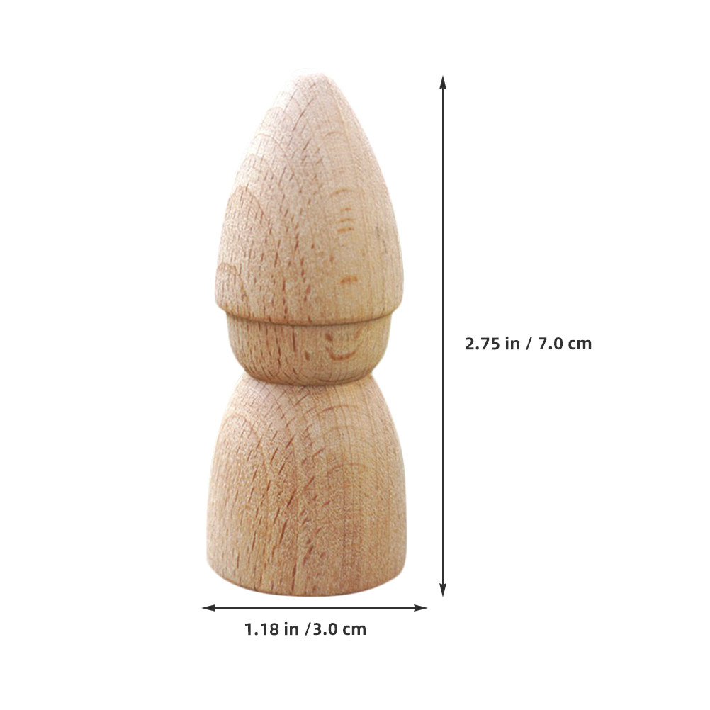 6Pcs Wooden Peg People Unpaint - Art Craft Kit ulasan dan harga