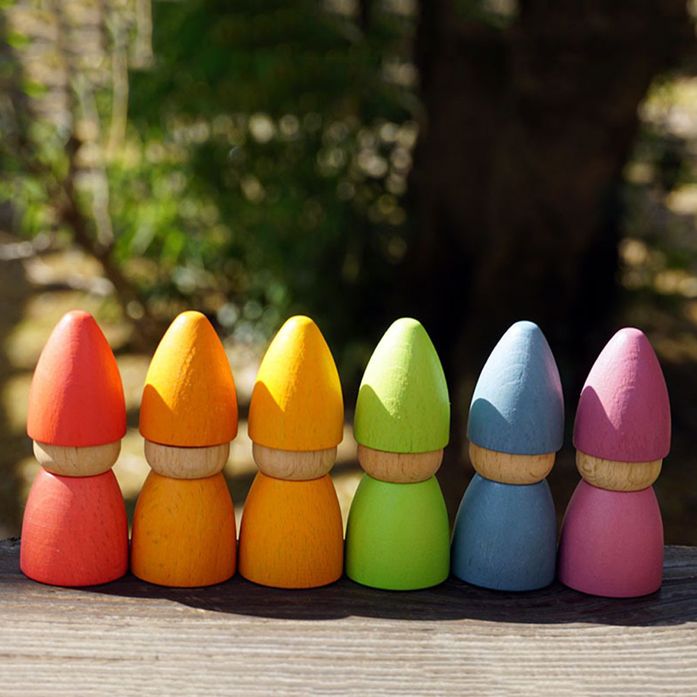 6Pcs Wooden Peg People Unpaint - Art Craft Kit ulasan dan harga