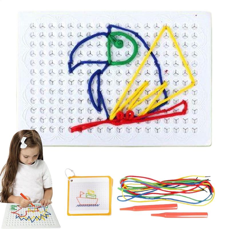 Thread Board For Kids Colorful - Art Craft Toddler ulasan dan harga