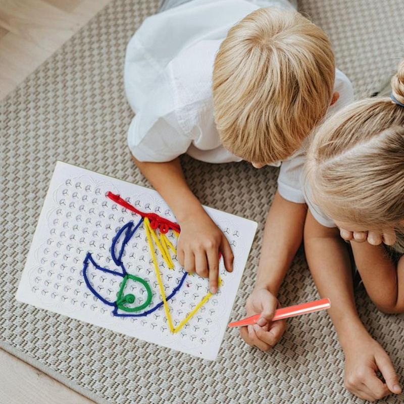 Thread Board For Kids Colorful - Art Craft Toddler ulasan dan harga