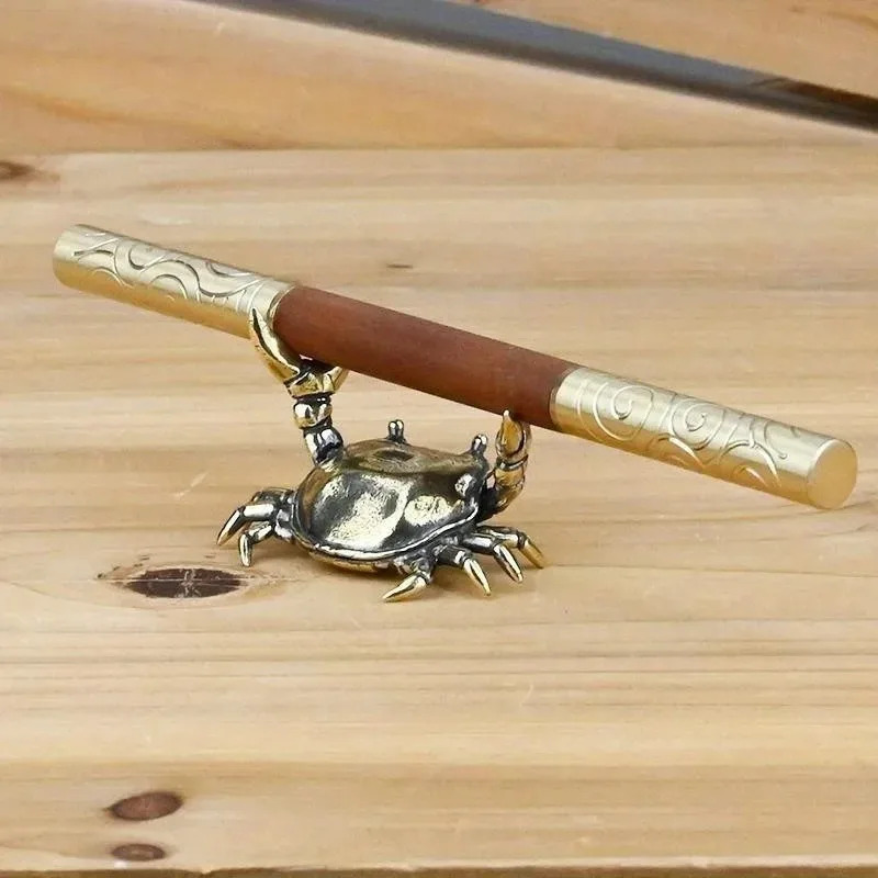 Brass Crab Sculpture Weightlif - Art Craft Furniture ulasan dan harga