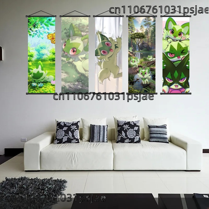 Sprigatito Scroll Art, Well -  - Tv Art And Craft ulasan dan harga