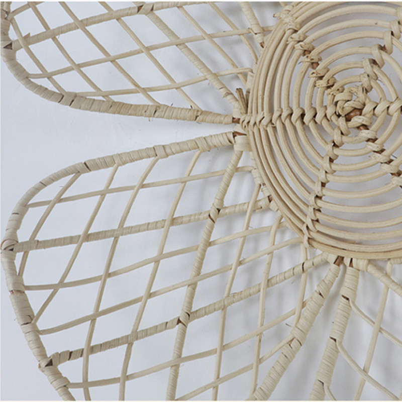 INS Nordic Woven Rattan Flower - Art Craft Furniture ulasan dan harga