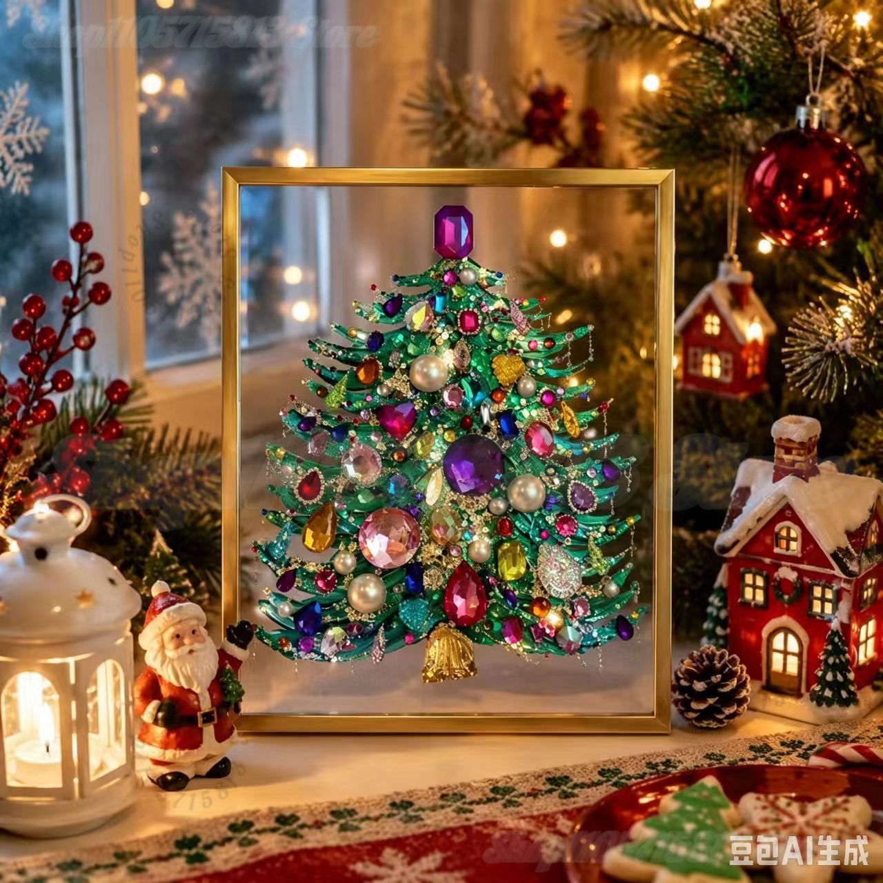 DIY Jeweled Christmas Tree Art - Art And Craft Xmas Tree ulasan dan harga