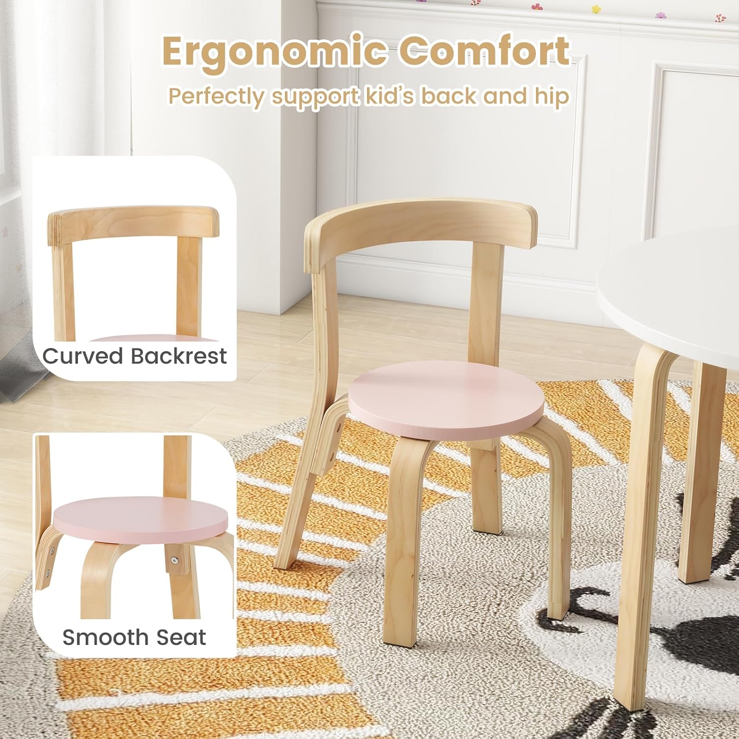 Kids Table & 4 Chairs Set, Tod - Art Craft Toddlers ulasan dan harga