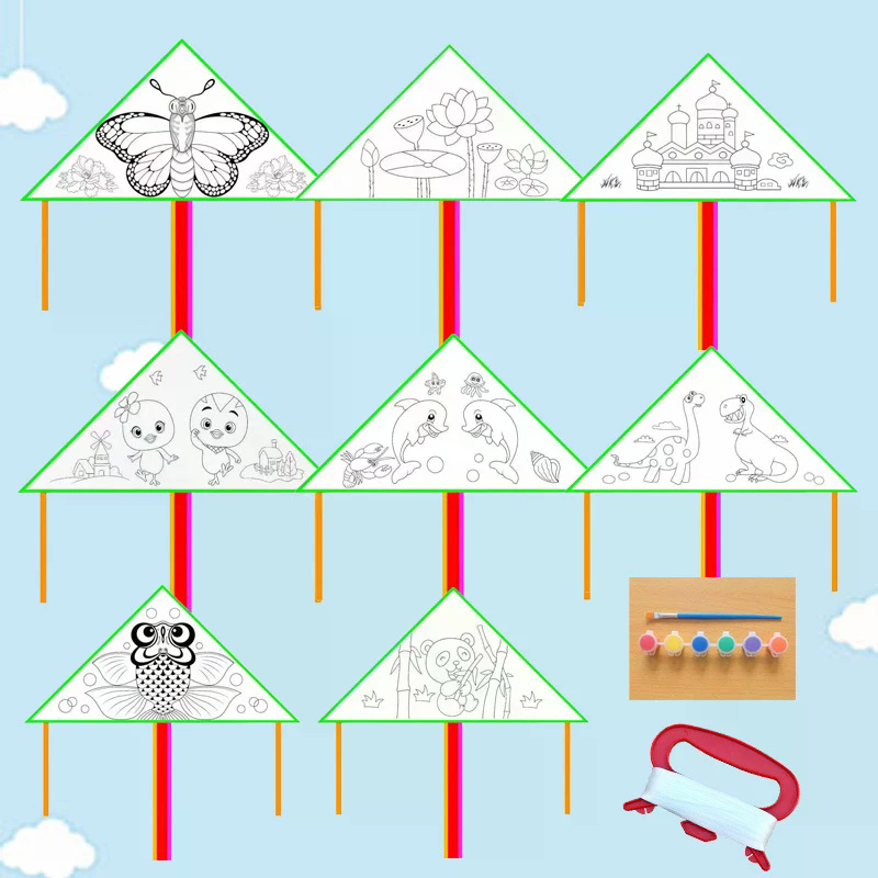 Blank Kite DIY Children Educat - Art Craft Kite ulasan dan harga