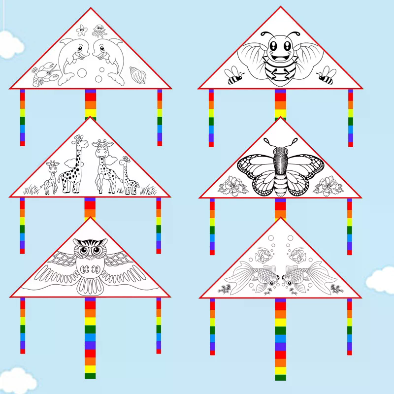 Blank Kite DIY Children Educat - Art Craft Kite ulasan dan harga