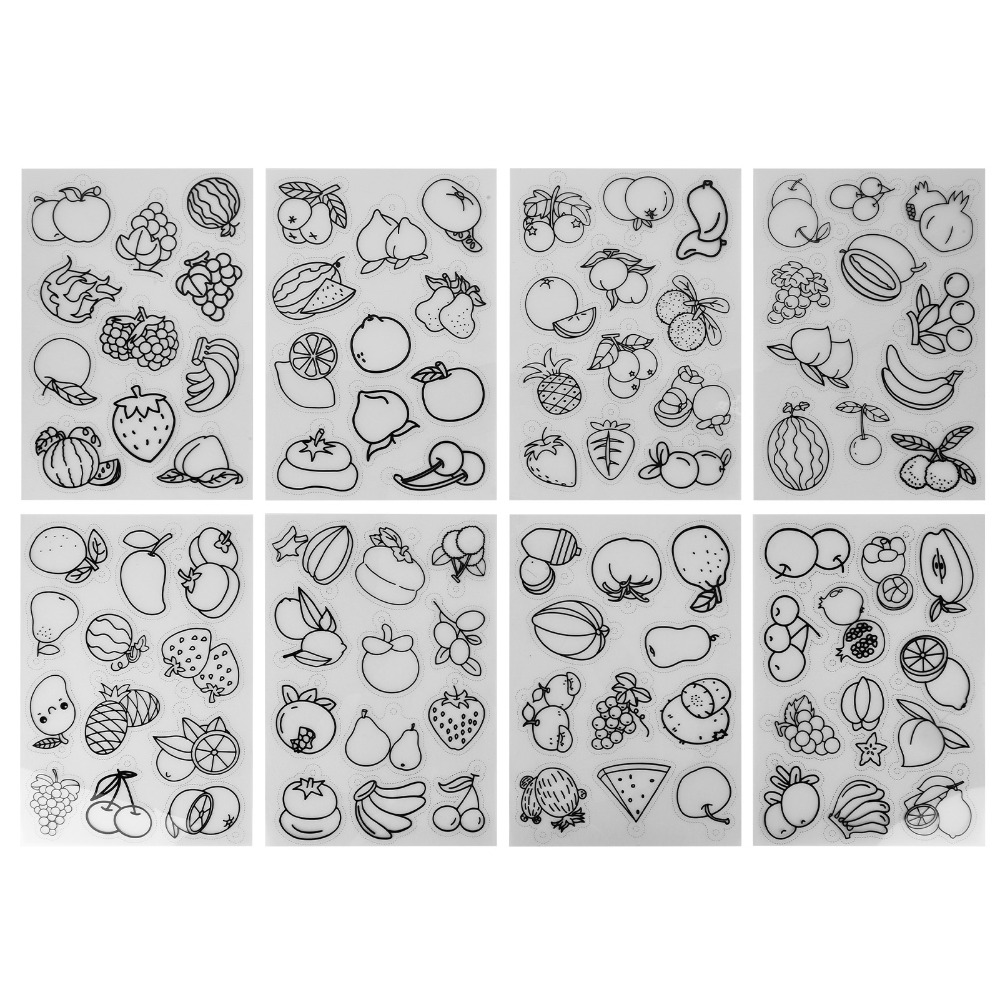 8pcs Fruit Vegetable Pattern H - Craft And Art Difference ulasan dan harga