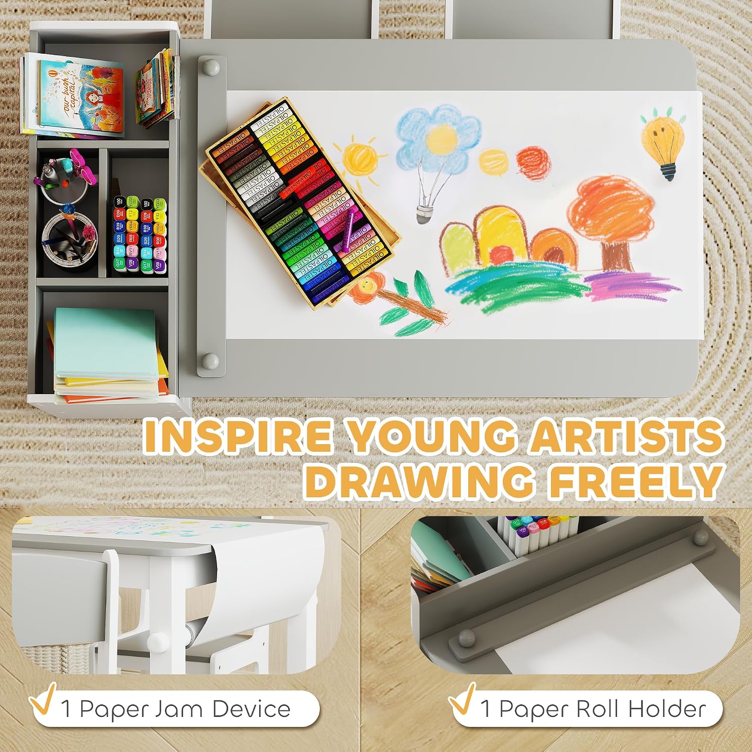 Kids Art Table & Easel Chair S - Art Craft Toddler ulasan dan harga