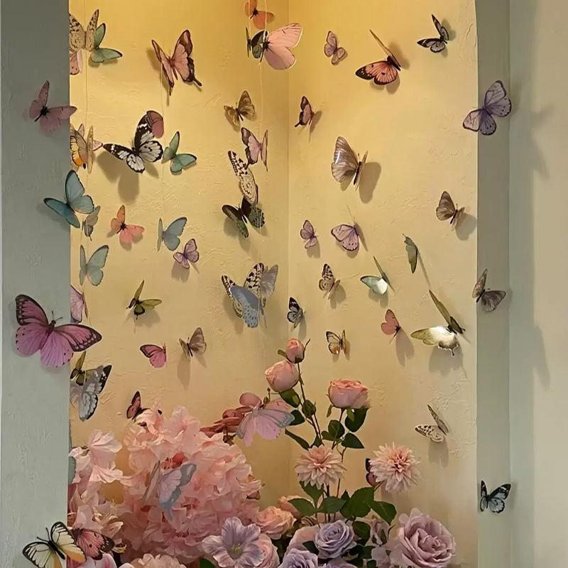 12pcs 3D Butterfly Wall Sticke - Art Craft Easter ulasan dan harga