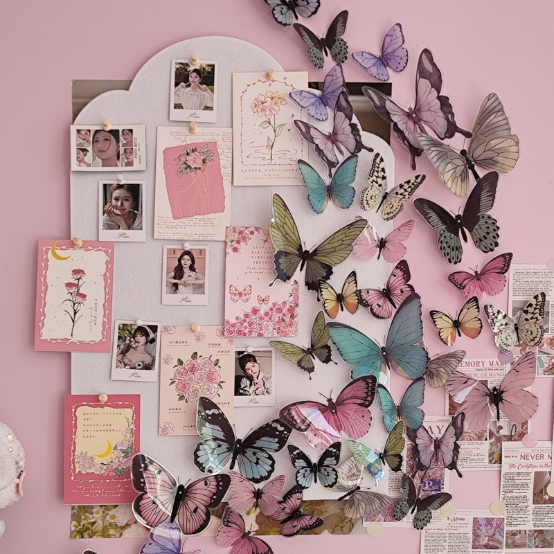 12pcs 3D Butterfly Wall Sticke - Art Craft Easter ulasan dan harga