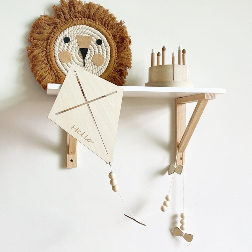 Nordic Wooden Kite Wall Decora - Art Craft Kite ulasan dan harga