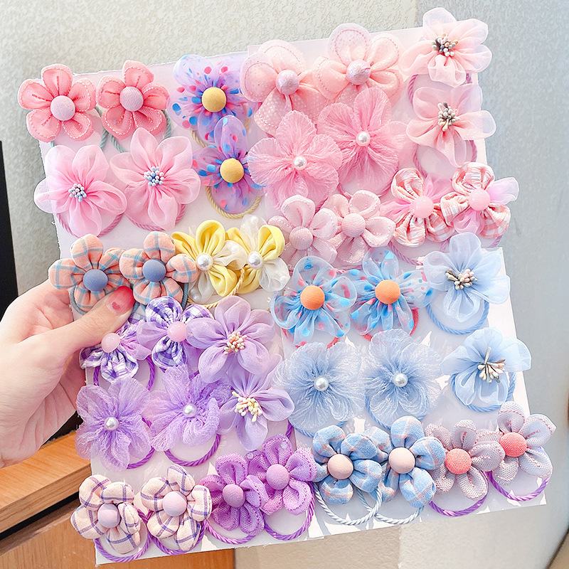 10Pcs Children's Mesh Flower H - Art And Craft Hair ulasan dan harga