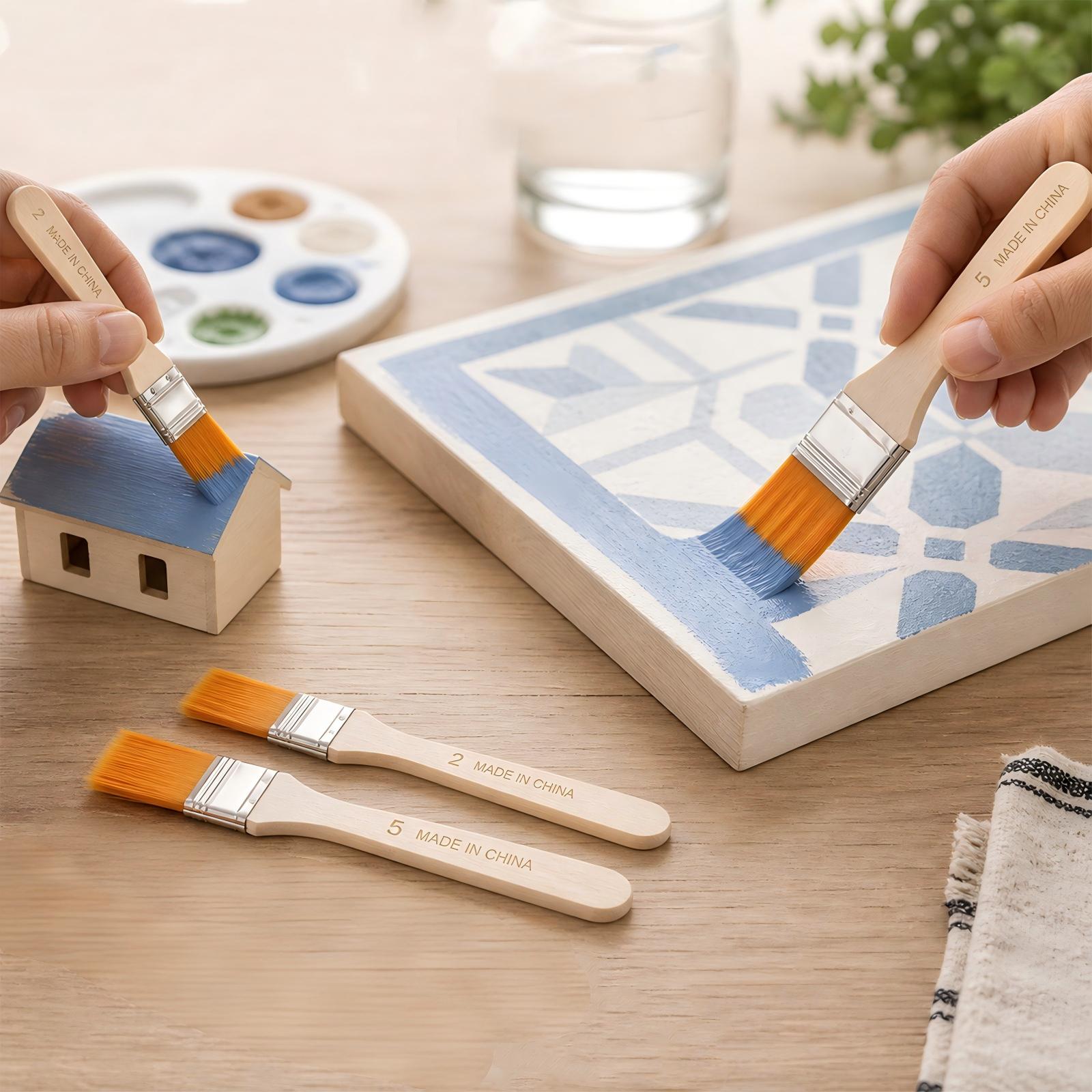 Nylon Paint Brush Set, 5PCS Fl - Art Craft Furniture ulasan dan harga